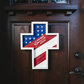 America 12.75" x 16" Hanging Cross Plaque