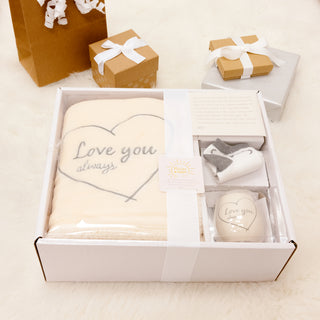 Love 42" x 50" Sherpa Lined, Royal Plush Blanket Gift Set