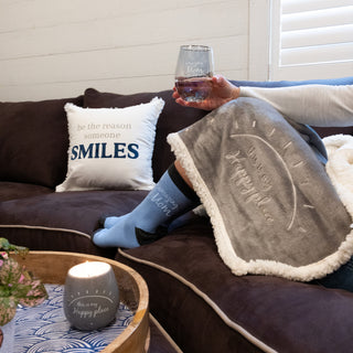 Mom 18 oz Stemless Glass & Sock Set