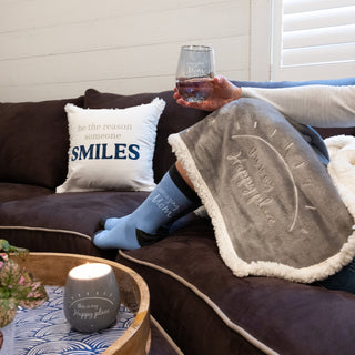 Mom 18 oz Stemless Glass & Sock Set