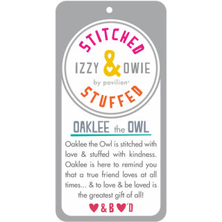 Oaklee the Owl 13" Owl Stuffed Animal/Door Stopper