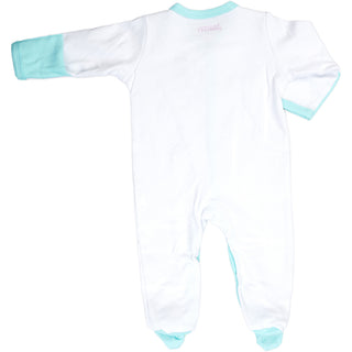 Blessed Baby 0-6 Months Teal Trimmed Sleeper