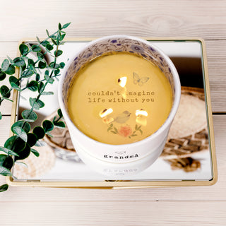 Grandma 10 oz 100% Soy Wax Reveal, Triple Wick Candle Scent: Tranquility