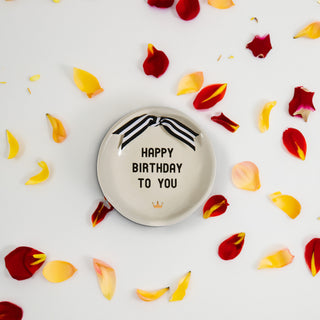 Happy Birthday 4.25" Diameter Round Keepsake Dish