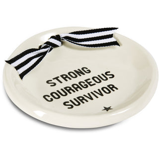 Survivor 4.25" Diameter Round Keepsake Dish