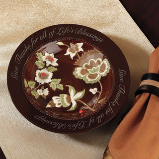 Life's Blessings 8.1" x 1.4" Floral Bowl (Set of 2)