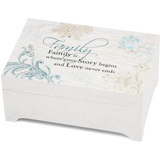 Family 6" x 4" Rectangular Music Box