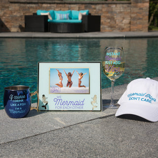 Instant Mermaid 12 oz Crystal Wine Glass
