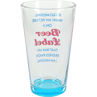 Beer Label 16 oz Pint Glass Tumbler