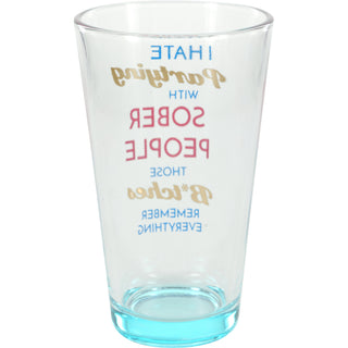 Partying 16 oz Pint Glass Tumbler