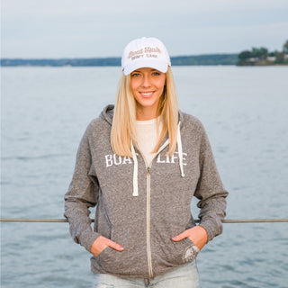 Boat Life Double Extra Large Dark Gray Unisex Hooded Sweatshirt