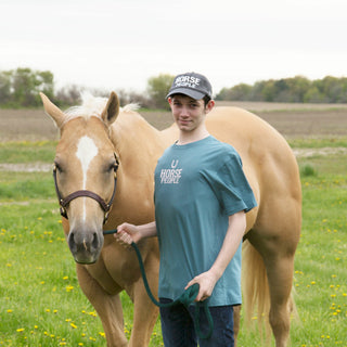 Horse People Small Steel Blue Unisex T-Shirt