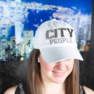 City People White Adjustable Hat