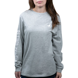 Retired People Extra Large Heather Gray Unisex Long Sleeve T-Shirt