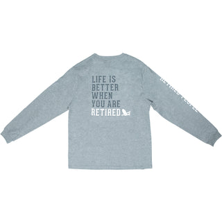 Retired People Extra Large Heather Gray Unisex Long Sleeve T-Shirt