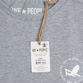 Retired People Extra Large Heather Gray Unisex Long Sleeve T-Shirt