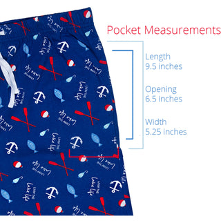 Lake Life S Navy Unisex Lounge Pants