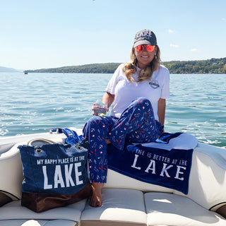 Lake Life S Navy Unisex Lounge Pants
