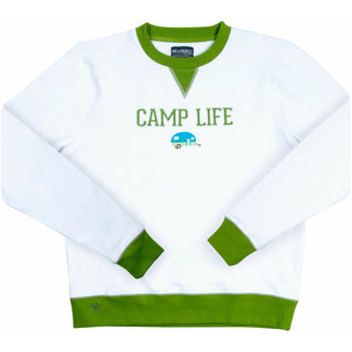 Camp Life M White Unisex Crewneck Sweatshirt
