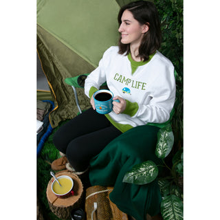 Camp Life M White Unisex Crewneck Sweatshirt