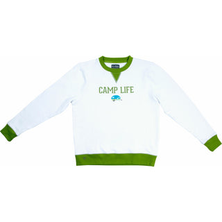 Camp Life M White Unisex Crewneck Sweatshirt