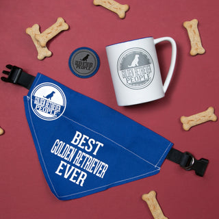 Best Golden Retriever 12" x 8" Canvas Slip on Pet Bandana