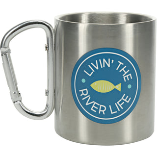 River 10 oz Stainless Steel Carabiner Mug