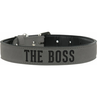 M/L Boss 21" PU Leather Pet Collar