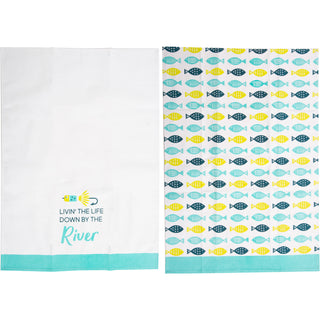 River Tea Towel Gift Set (2 - 19.75" x 27.5")