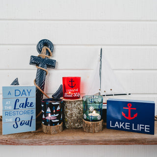 Boat 3 Assorted Votive Holders