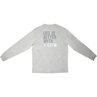 Cat People Small Heather Gray Unisex Long Sleeve T-Shirt