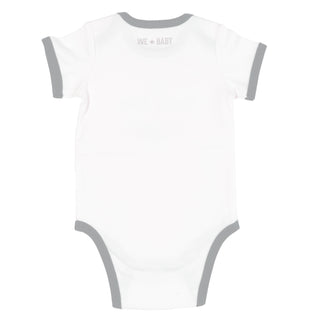Camp Cutie 6-12 Months Gray Trimmed Bodysuit