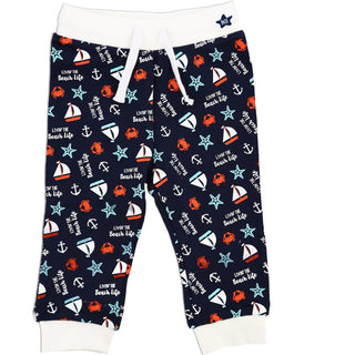 Beach Life 6-12 Months Blue Jogger Pant