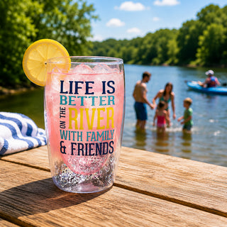 On the River 14 oz Double-Walled Glass