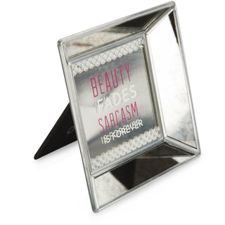 Beauty 5" Mirrored Easel Back Plaque