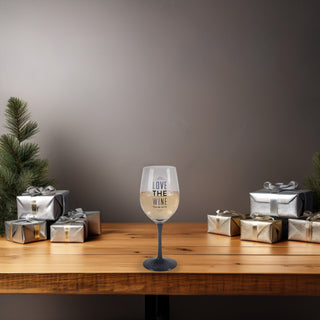 Love Wine 12 oz Wine Glass Tealight Holder