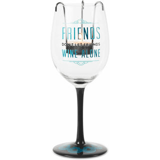 Wine Alone 12 oz Wine Glass Tealight Holder
