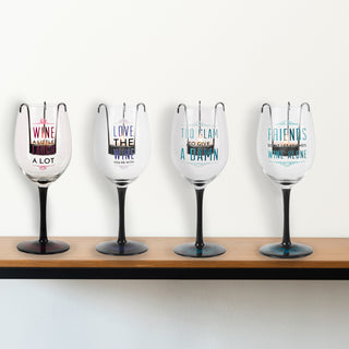 Wine Alone 12 oz Wine Glass Tealight Holder