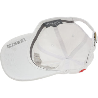 Canadian People White 100% Cotton Adjustable Hat