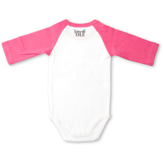 Namast'ay 6-12 Months 3/4 Length Pink Sleeve Onesie