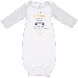 Gemini 0-3 Months Gown with Mitten Cuffs