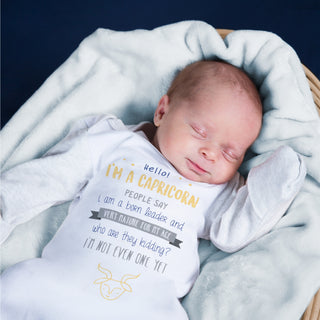 Capricorn 0-3 Months Gown with Mitten Cuffs