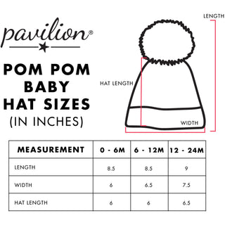 Snow Angel Teal Knit Pom Pom Hat (0-12 Months)