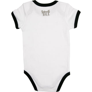 Pass Out 12-24 Months Black Trimmed Onesie