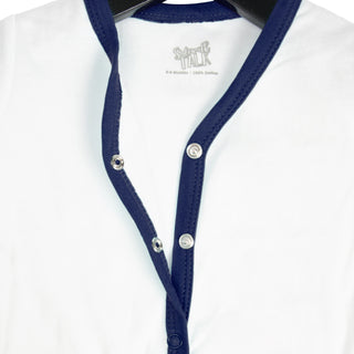 All Nighter 6-12 Months Navy Trimmed Sleeper