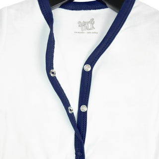 All Nighter 6-12 Months Navy Trimmed Sleeper