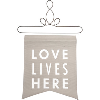 Love Lives Here 14" x 16" Banner