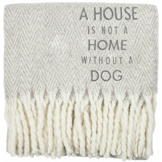 Dog 50" x 60" Herringbone Blanket