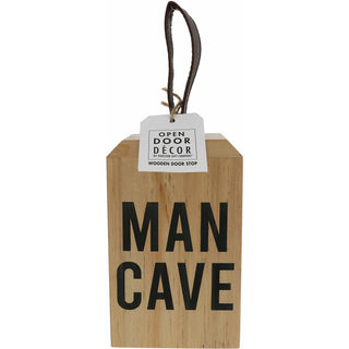 Man Cave Wooden Door Stop