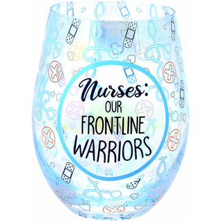 Nurses 18 oz Stemless Wine Glass